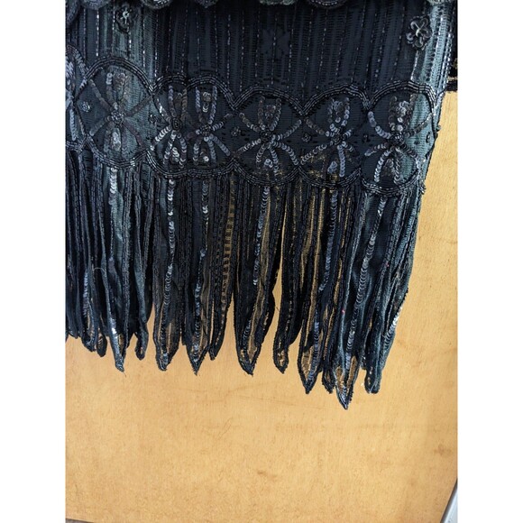 G-Unit Vintage Y2K Flapper Style Black Beaded Sequin 2 Piece Skirt Set Size 2x - Picture 8 of 8